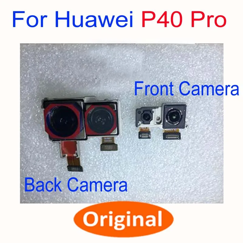 100% Оригинальная большая задняя камера для Huawei P40 Pro P40Pro Основная маленькая фронтальная камера для селфи, детали гибкого кабеля телефона
