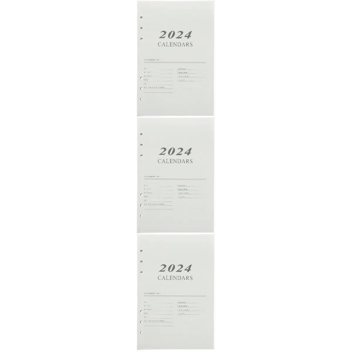 3 ШТ Английский ежедневник на 2024 год на внутренней странице A5 Домашний планировщик Портативный блокнот из плотной бумаги
