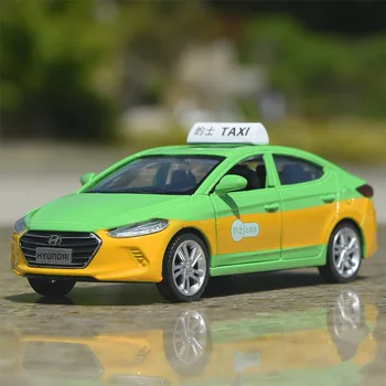 1/43 Hyundai ELANTRA Сплавная модель автомобиля такси, изготовленная на заказ, металлические игрушечные транспортные средства, коллекция моделей автомобилей в миниатюрном масштабе, подарки для детей