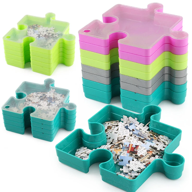 6-Слойный Ящик для хранения с прозрачной крышкой, Органайзер для сортировки 3D-пазлов, Многофункциональный Инструмент для хранения пазлов