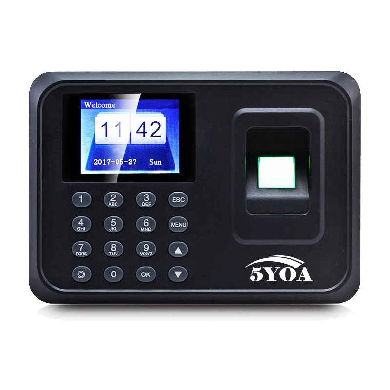 A01 биометрический датчик отпечатков пальцев, USB-часы, регистратор посещаемости офиса, считыватель времени для сотрудников, Испанский Испания Ru 0