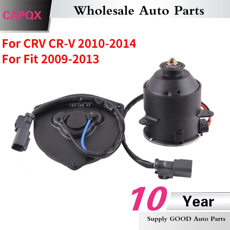 CAPQX 2 шт./лот Двигатель Вентилятора радиатора Двигатель Вентилятора Конденсатора и Вентилятор Охлаждения Для CRV CR-V 10-14 Fit 2009-2013 38616-PT0-003 19030-RAA-A01