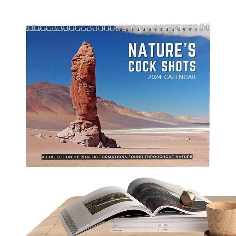 Nature's Dicks Calendar 2024, Забавный Календарь, Шутка, подарок, Dicks Of Nature, Настенный календарь 2024, Ежемесячный планировщик для записей