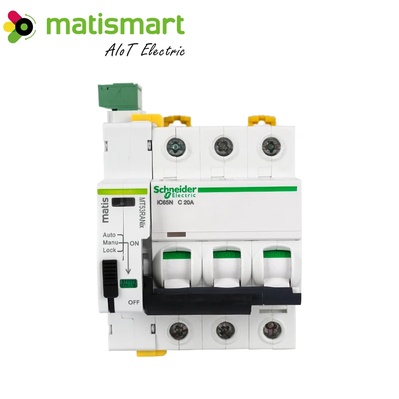 Автоматическое повторное включение Matismart MT53RANix с управлением сухим контактом в сочетании с автоматическим выключателем 3P