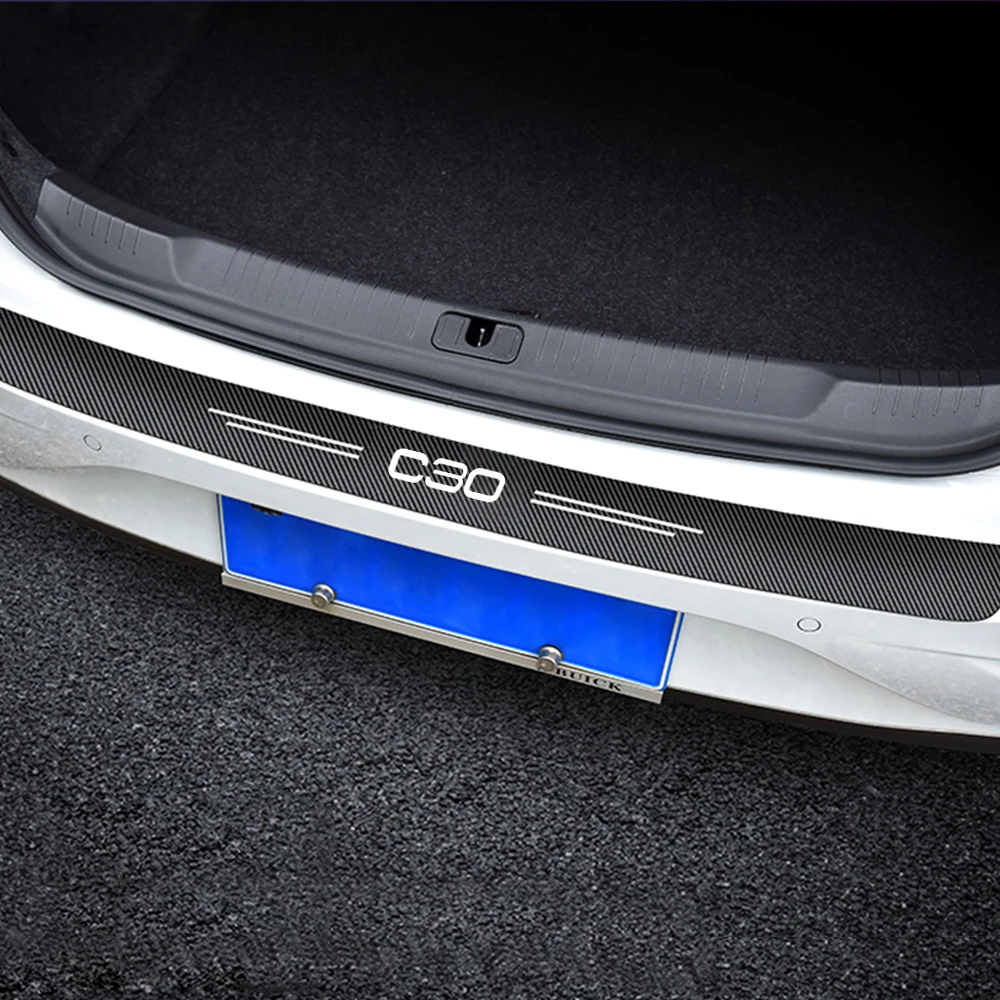 Автомобильная Наклейка На Дверь Из Углеродного Волокна для Украшения Багажника Volvo C30 Auto Accessories