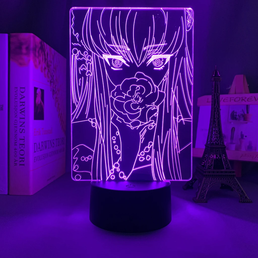 Аниме 3d лампа Code Geass CC для декора спальни Ночник Подарок на день рождения Манга Code Geass светодиодный ночник прикроватный
