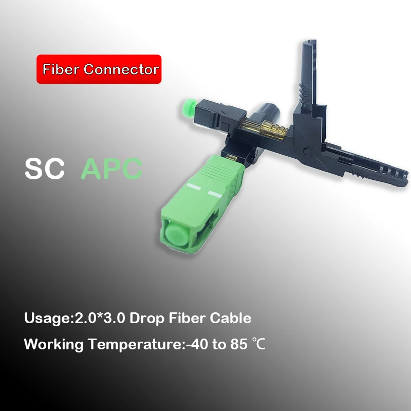 Встроенный волоконно-оптический быстрый разъем SC APC FTTH Single Mode Optical Quick Connector