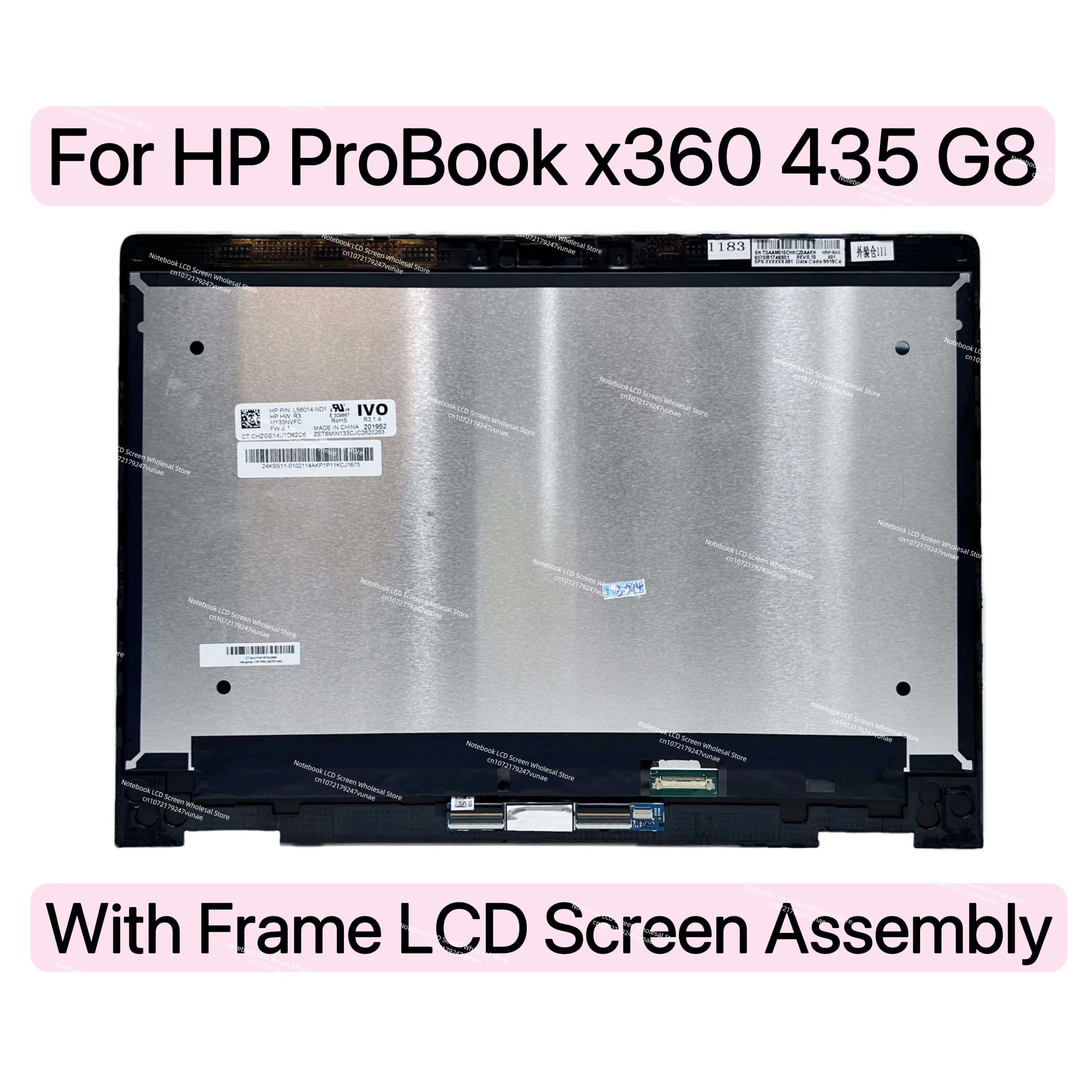 Для HP ProBook x360 435 G7 G8 2-в-1 Сенсорный экран в сборе ЖК-дисплей Сенсорный экран 13,3 