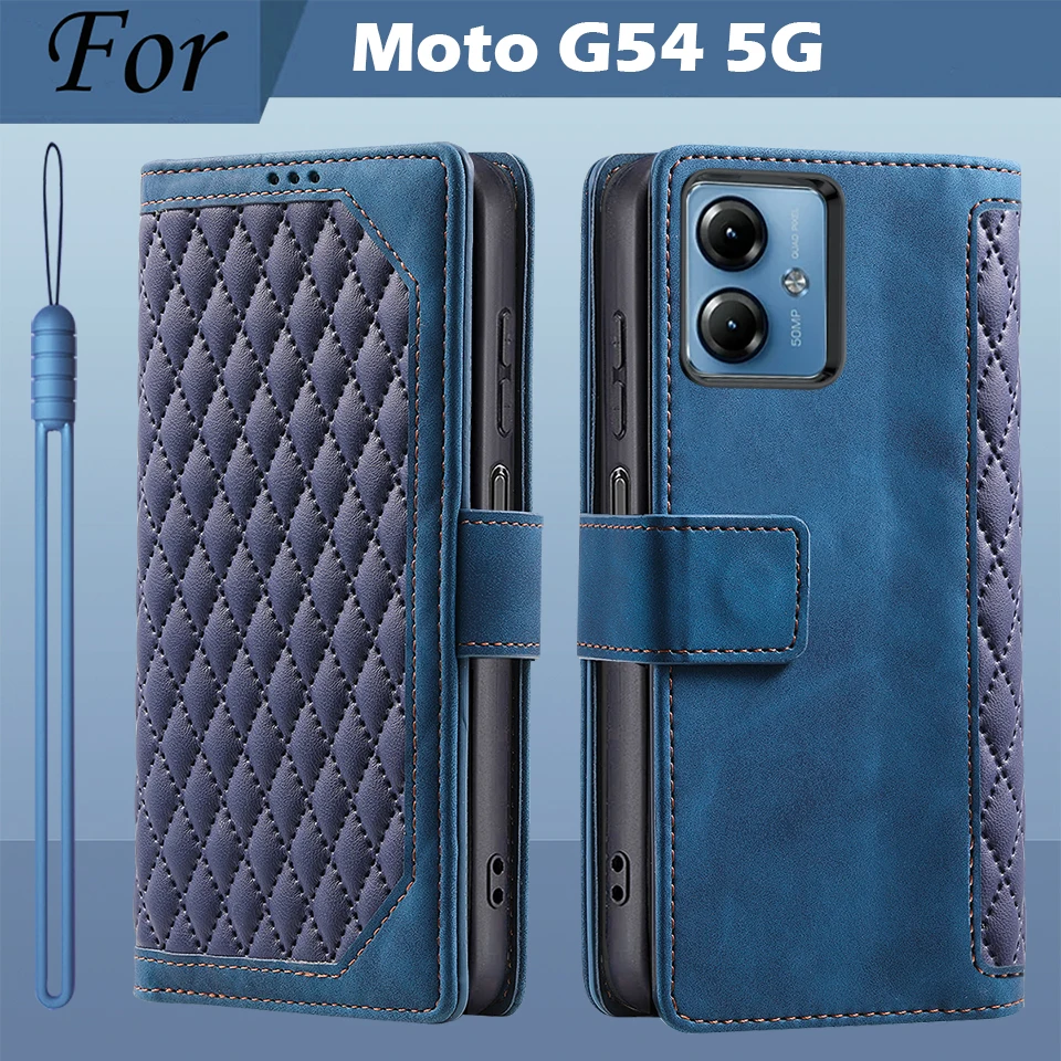 Для Motorola Moto G54 5G чехол Бумажник-Книжка с подставкой Для карт Кожаный Флип Роскошный Чехол Для Motorola G54 Чехол для телефона Moto G 54 MotoG54