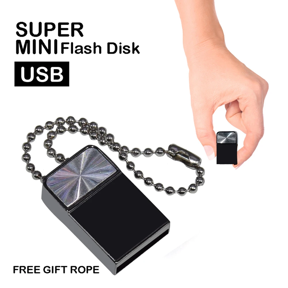 Мини-USB 2.0 флэш-накопитель 128 ГБ 64 ГБ 32 ГБ 8 ГБ Металлический крошечный Флеш-накопитель Pendrive 4 ГБ Флэш-памяти Cle USB Stick флэш-накопитель