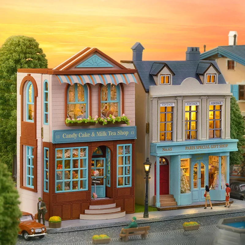 Мини-кукла для мини-дома, креативный набор моделей зданий для сборки своими руками, изготовление игрушек для маленькой комнаты, украшения дома и спальни, игрушечных подарков