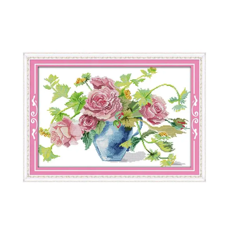 Набор для вышивания крестиком Blossom roses цветок 14-каратная ткань с принтом холст для вышивания DIY рукоделие ручной работы