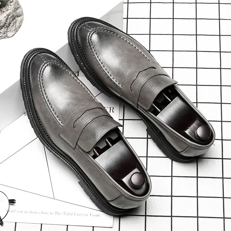 Новая роскошная модная свадебная деловая обувь, мужские модельные туфли-оксфорды большого размера 37-48 с крокодиловым узором, Мужская официальная обувь DM-211