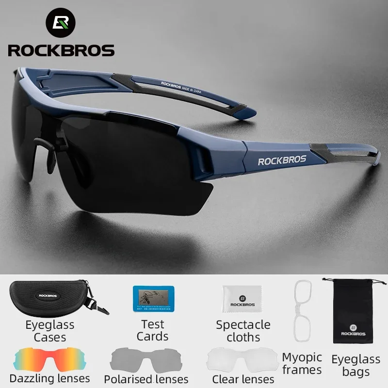 Официальные Велосипедные очки Rockbros Очки с поляризованными линзами Солнцезащитные очки в оправе от близорукости Велосипедные Очки Велосипедные очки