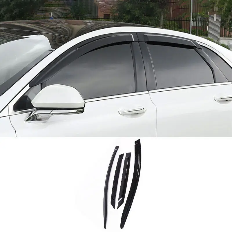 Подходит для Lincoln MKZ 2013-2020 Ярко-черный оконный козырек, солнцезащитный козырек от дождя 0