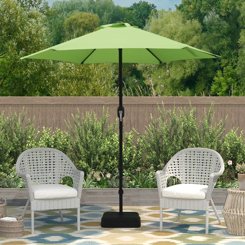 Складной зонт для патио с рукояткой длиной 7,5 футов - зеленый