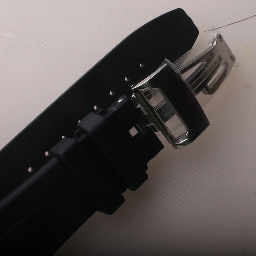 Специальный ремешок Для часов 27 мм 28 мм Подходит для роскошных Часов мужские аксессуары ремешок складывающаяся пряжка спортивный браслет Силиконовая резинка