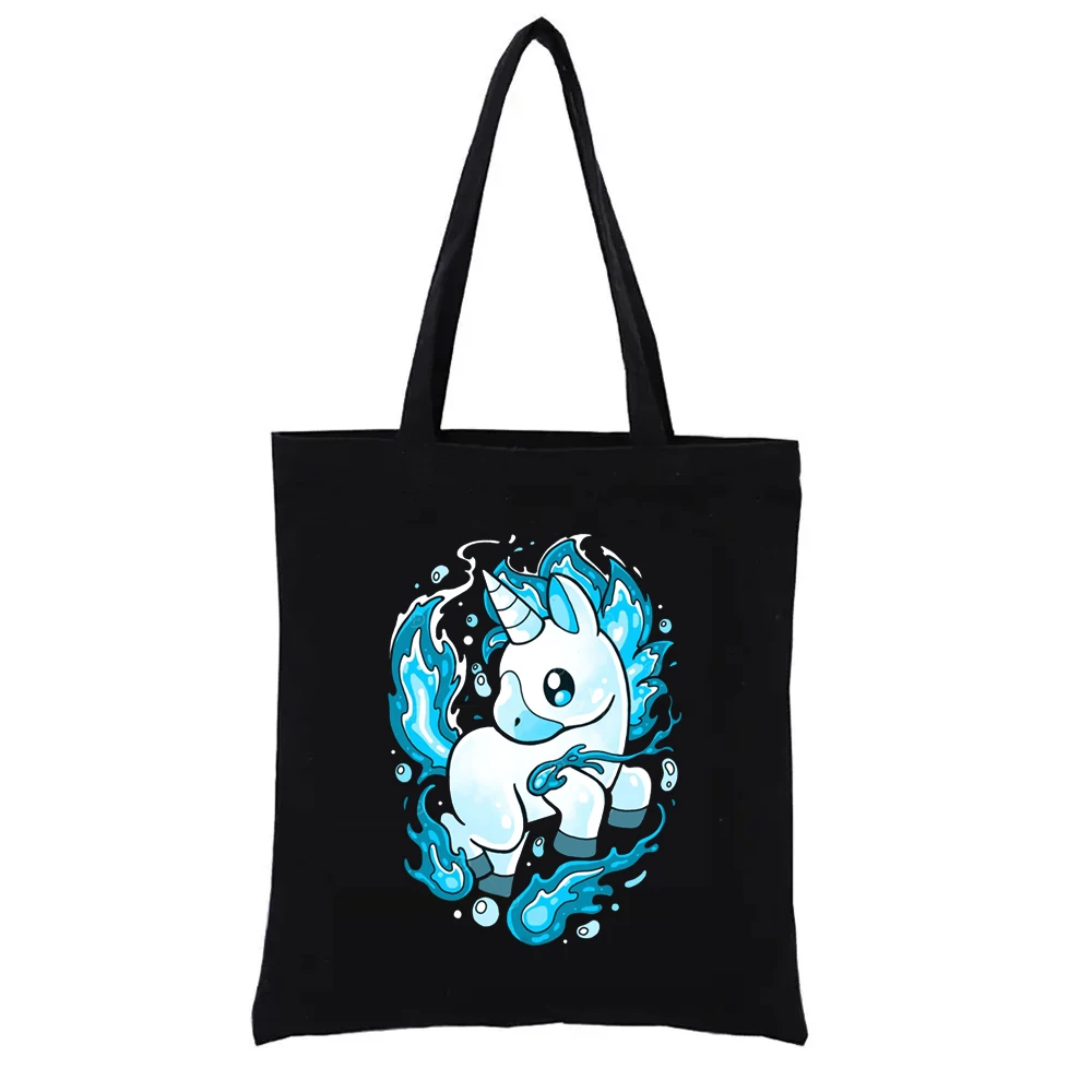 Сумки для покупок с графическим принтом Water Unicorn серии Geek Eco Bag S Shopper Женская сумка Тканые сумки Повседневные сумки Totebag