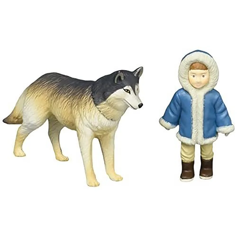 Takara Tomy Tomica Ania Animal Adventure AS-26 Wolf 2 шт ABS Смолы Детские Развивающие Мини-Фигурки Животных Super Baby Dolls 1