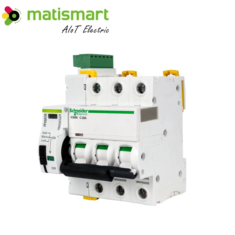 Автоматическое повторное включение Matismart MT53RANix с управлением сухим контактом в сочетании с автоматическим выключателем 3P 1