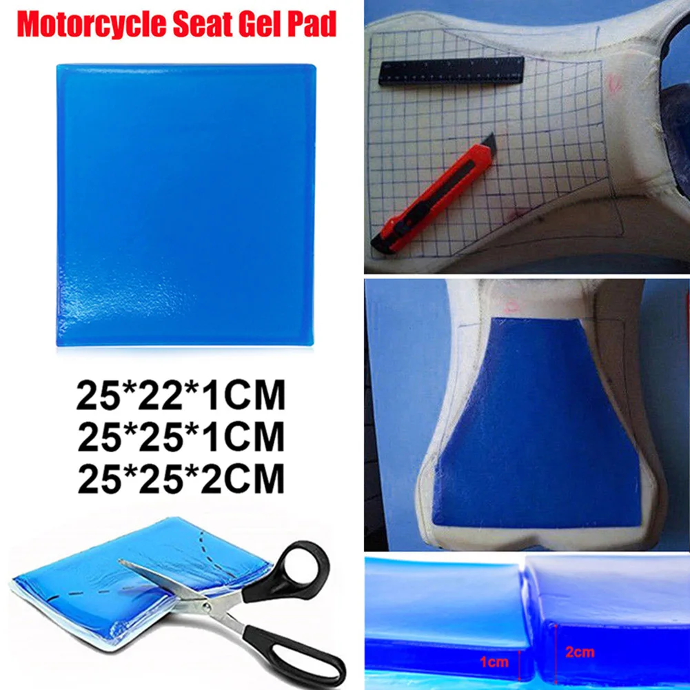 Гелевая прокладка для сиденья мотоцикла Амортизирующий коврик Удобная Мягкая подушка Синий MGO3 1