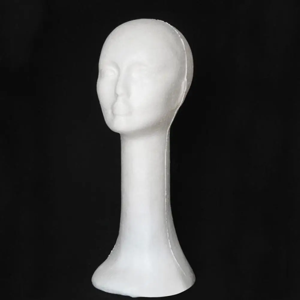 Модель головы манекена многоразового использования Белая женская модель головы с длинной шеей, подставка для головных уборов, пресс-форма, подставка для головы для магазина 1