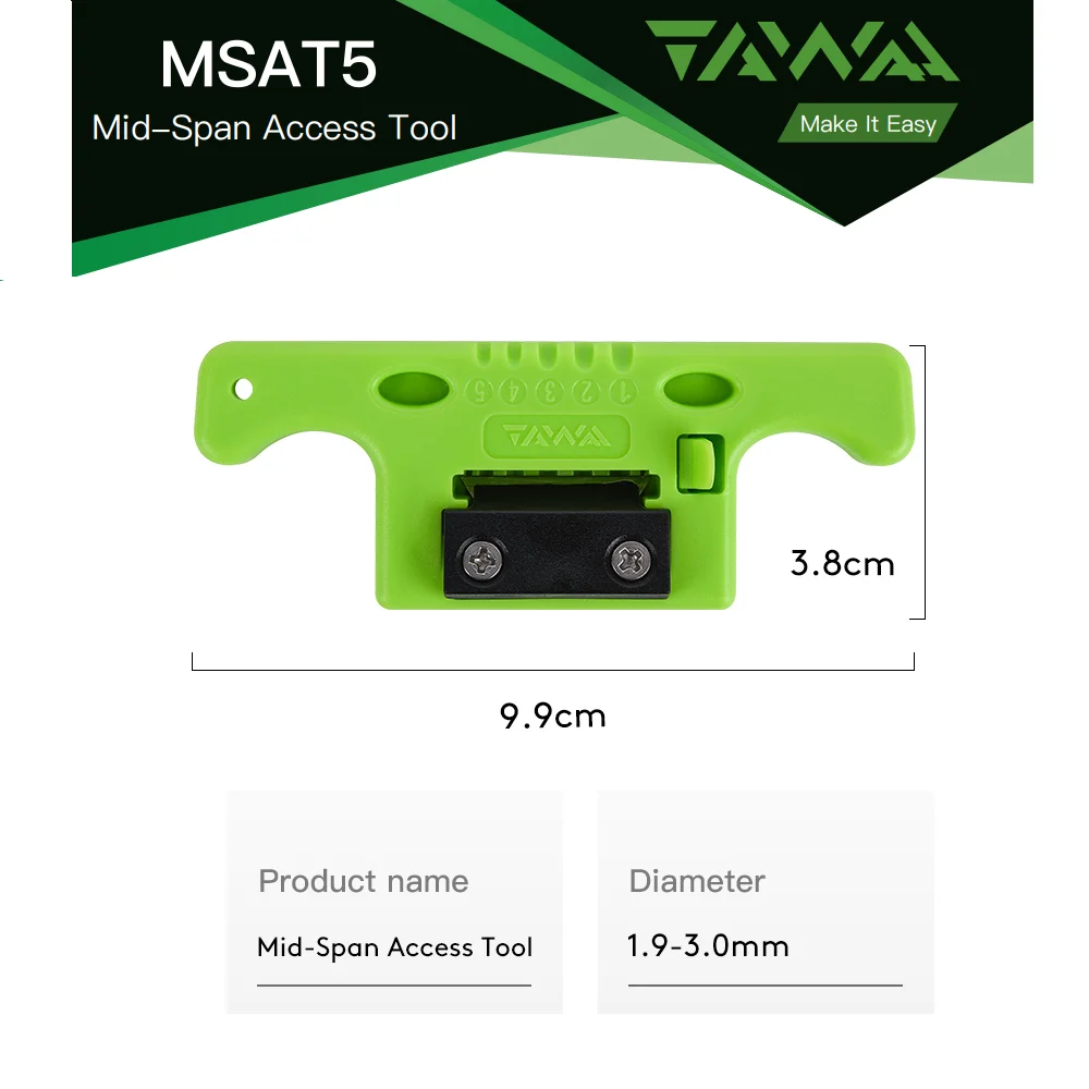 Устройство для зачистки ленты оптоволоконного кабеля MSAT-5 MSAT 5, Инструмент для доступа к буферу со свободными трубками в среднем диапазоне от 1,9 мм до 3,0 мм 1