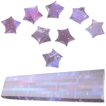 2 пакета бумажных полосок в виде звездочек, бумага для складывания звездочек, бумажные полоски для поделок, бумага для оригами