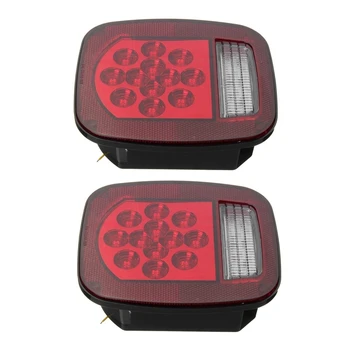 2 шт. Универсальный красный + белый 39 светодиодный стоп-сигнал поворота заднего хода для Jeep TJ CJ YJ JK