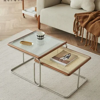 2022 Новый Чайный столик в гостиной в стиле Ins, Современный простой Чайный столик из виноградной лозы, Чайный столик из нержавеющей стали, Прямая поставка