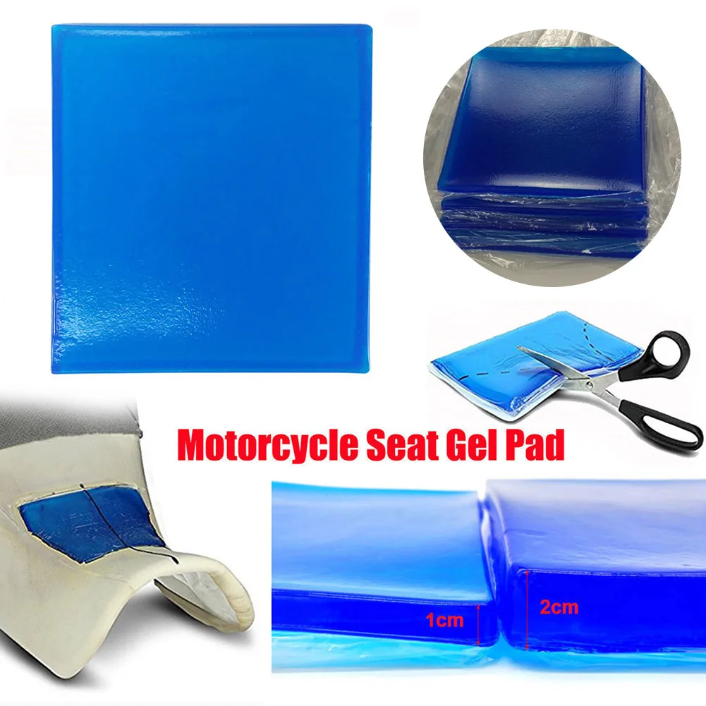 Гелевая прокладка для сиденья мотоцикла Амортизирующий коврик Удобная Мягкая подушка Синий MGO3 2