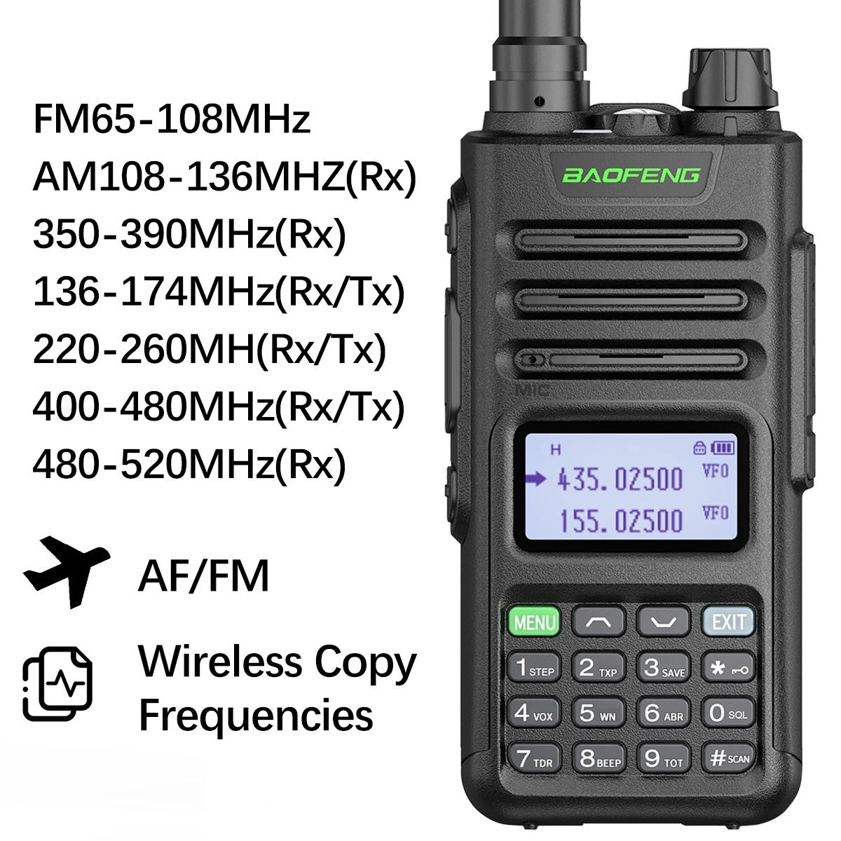 Рация Baofeng M-13 Pro Air Band Wireless Copy Frequency NOAA Full Band Type-C Long Range High Power UV-5R Ham Radio 2