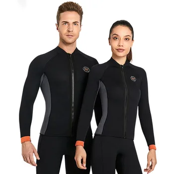 3 мм неопреновые штаны для дайвинга, топ для дайвинга, теплый раздельный гидрокостюм, куртка для подводного плавания с длинным рукавом, серфинг, плавание