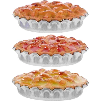 3шт реалистичных моделей пирогов, яркие миниатюрные пироги, реквизит для фотосъемки, декорации для мини-домашних пирогов