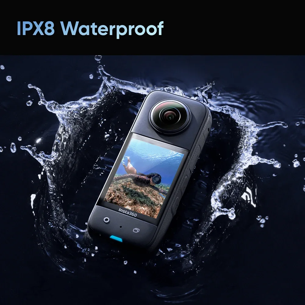 Insta360 X3 - водонепроницаемая спортивная камера на 360 градусов с 1/2-дюймовым сенсором, стабильной съемкой, сенсорным экраном 2,29 дюйма, прямой трансляцией. 3