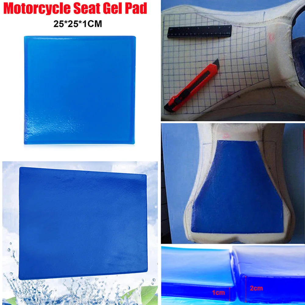 Гелевая прокладка для сиденья мотоцикла Амортизирующий коврик Удобная Мягкая подушка Синий MGO3 3