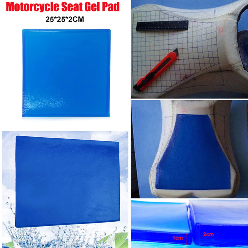 Гелевая прокладка для сиденья мотоцикла Амортизирующий коврик Удобная Мягкая подушка Синий MGO3 4
