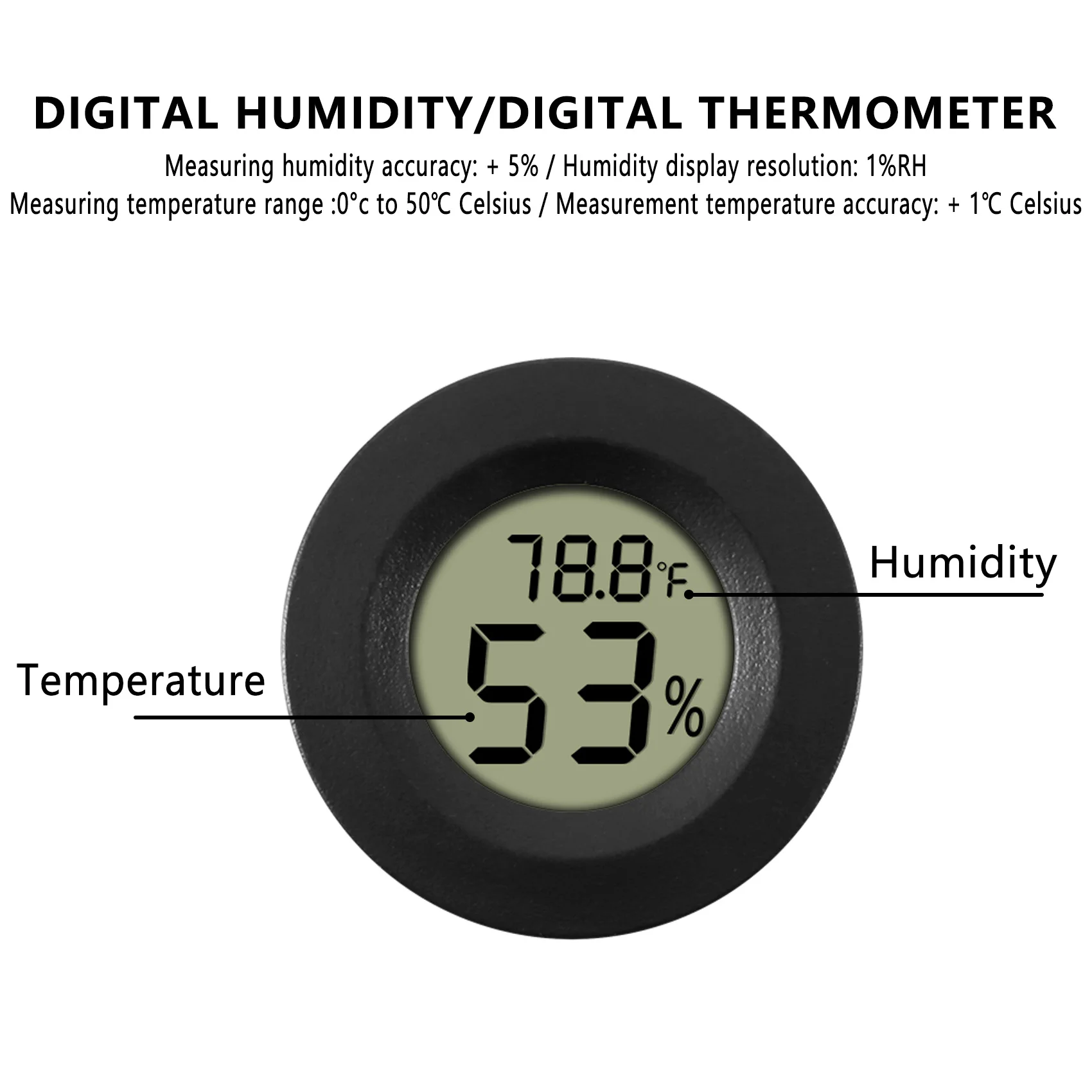 Гигрометр-термометр с цифровым ЖК-монитором, измеритель влажности, датчик для увлажнителей, Осушители Gre 4