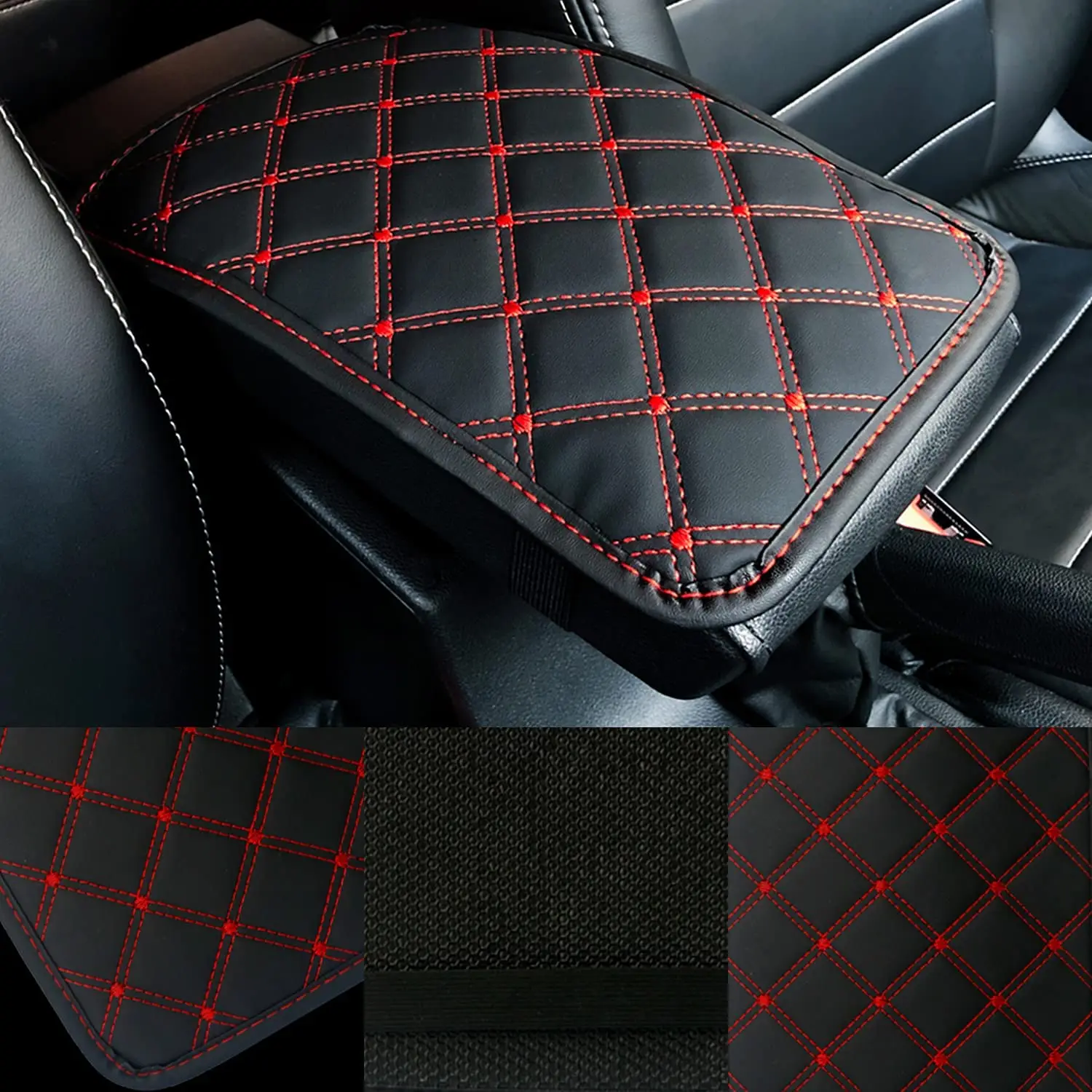 Кожаный коврик для автомобильного подлокотника, чехол для внутренней подушки, протектор подлокотника для автомобильного музыкального аудиоприемника Bluetooth Volkswagen VW Polo Passa 4