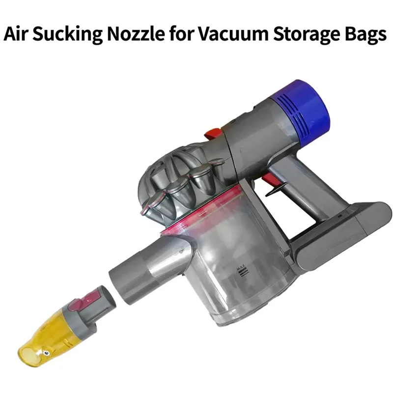 Насадка для отсасывания воздуха для пылесоса Dyson V7 V8 V10 V11 V15, Помогает Отсасывать воздух Из Вакуумных мешков для хранения Синий 4