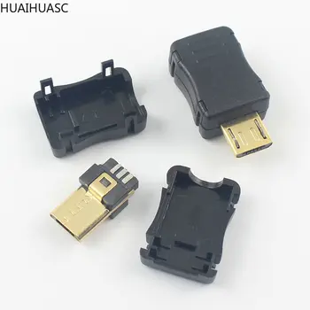 5 шт. разъем Micro USB с 5-контактным разъемом 5P позолоченный разъем для подключения порта с пластиковой крышкой своими руками