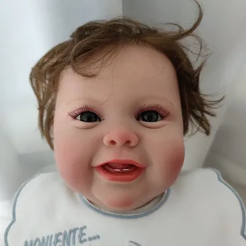 50 СМ Возрожденный Малыш Кукла Мальчик Реалистичная 3D Картина с Видимыми Венами Укоренившиеся Волосы Высокое Качество Коллекционная