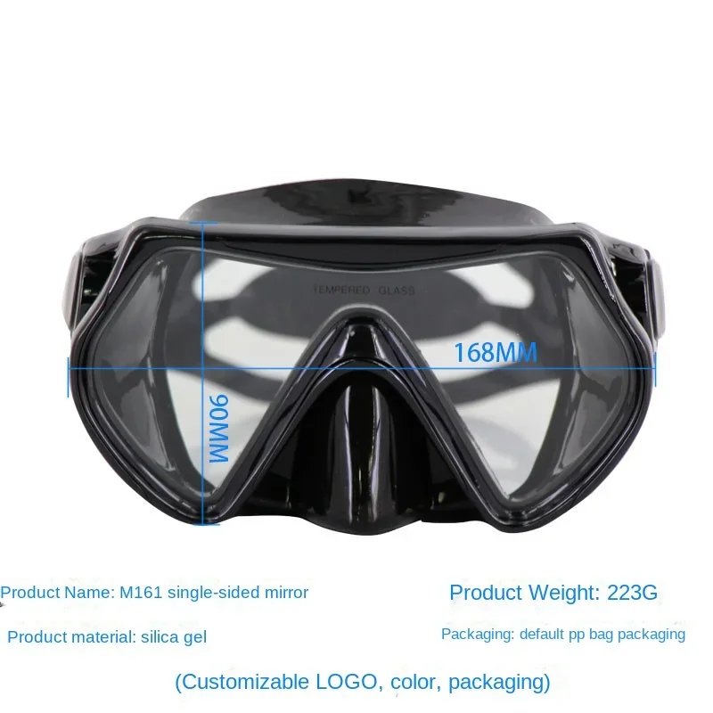 Очки для дайвинга для взрослых, маски для подводного плавания, плавательные очки из закаленного стекла с большим полем зрения, снаряжение для легкого дайвинга 5