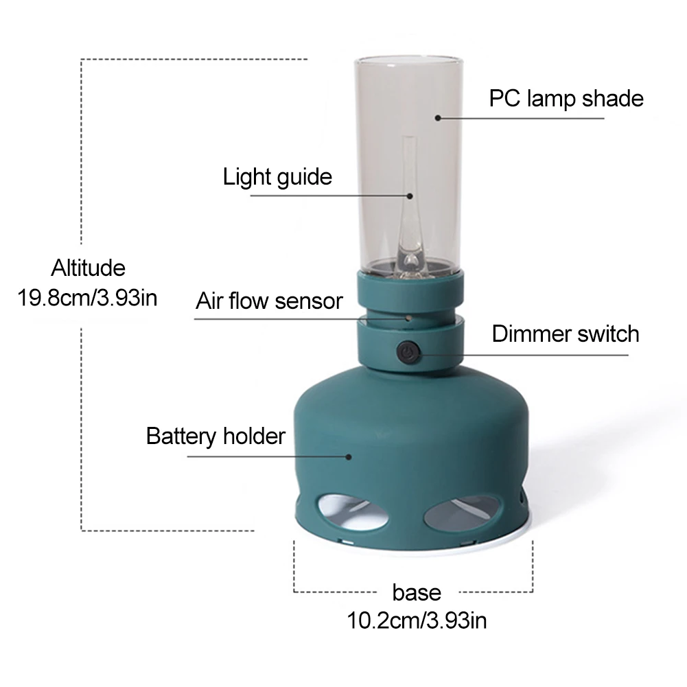 Светодиодная керосиновая лампа с 3 режимами освещения, винтажный походный фонарь с антивзрывным абажуром, походный атмосферный светильник для путешествий на свежем воздухе 5