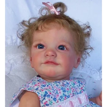 60 СМ Регенерированная Кукла Для Малышей Tobiah Мягкая Ткань Для Пеленания Тела Девочки Baby Doll 3D Роспись Кожи и Genesis Painting Art Doll