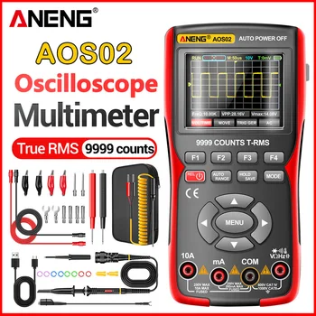 ANENG AOS02 Цифровой Осциллограф Транзисторный Тестовый Мультиметр 48 МС/с Частота дискретизации 10 МГц Аналоговая Полоса Пропускания Поддержка Хранения Формы сигнала