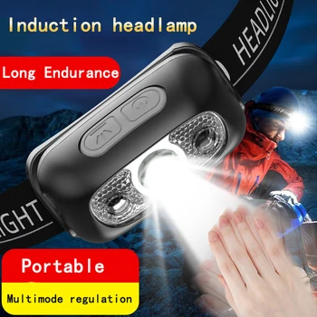 B3 Интеллектуальные индукционные USB-зарядные фары LED для ночной рыбалки Портативный Мощный свет, Работающий на небольшом открытом воздухе Высокой яркости