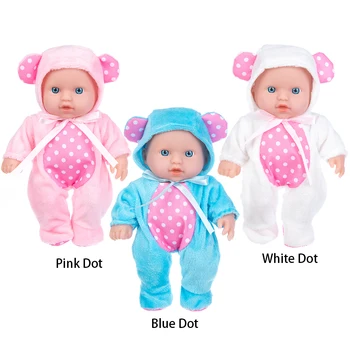 Bebe Reborn Baby Dolls Реалистичная Виниловая кукла ручной работы с аксессуаром для одежды в горошек