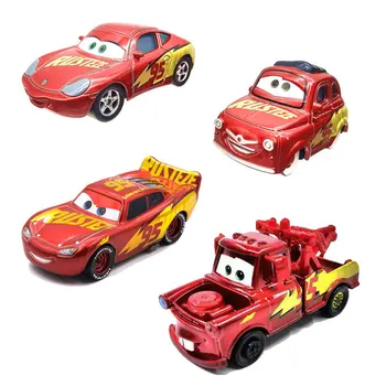 Disney Pixar Cars Extremely fast Lightning McQueen 1:55 Красная Салли Гвидо Луиджи Матер Металлические Игрушки, Отлитые под давлением, Модели автомобилей, Подарки для детей