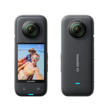 Insta360 X3 - водонепроницаемая спортивная камера на 360 градусов с 1/2-дюймовым сенсором, стабильной съемкой, сенсорным экраном 2,29 дюйма, прямой трансляцией.